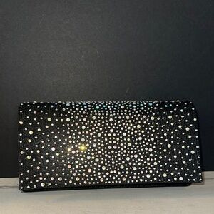 Black Rhinestone Clutch‎